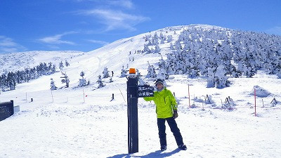 蔵王でスキー