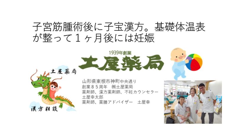 子宮筋腫術後に子宝漢方。基礎体温表が整って１ヶ月後に妊娠