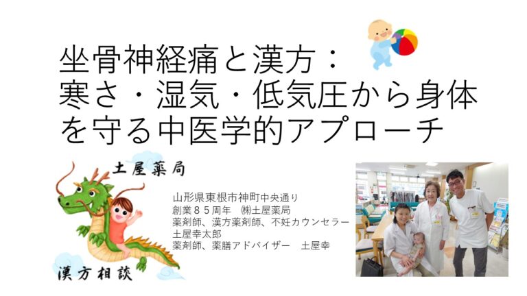 坐骨神経痛と漢方：寒さ・湿気・低気圧から身体を守る中医学的アプローチ