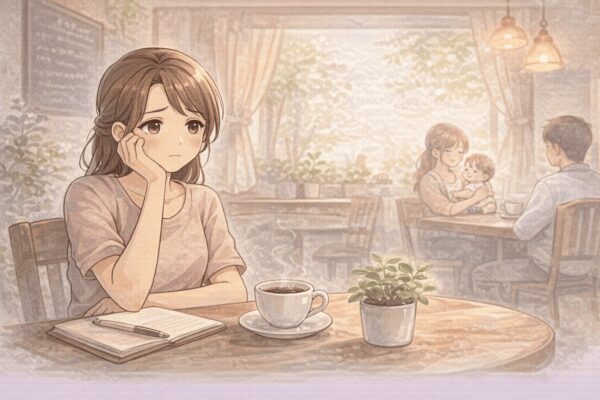 二人目妊活・PCOS・子宮内膜症などで悩む女性の共感イメージイラスト