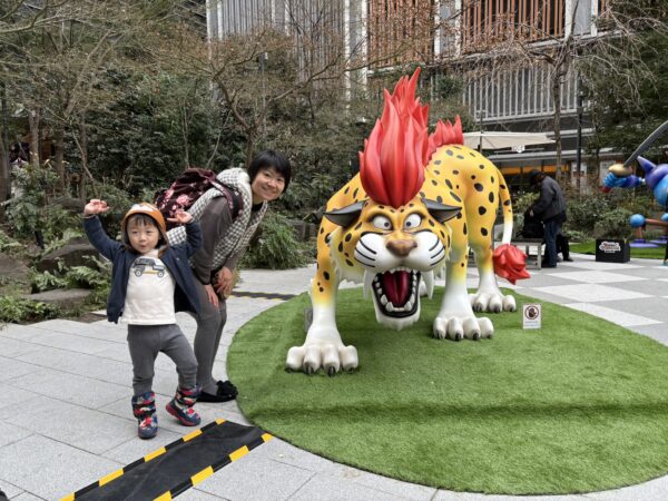 コレド室町の４歳の息子と妻です。