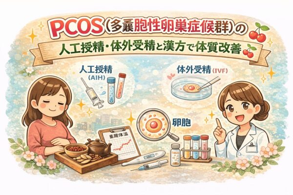 PCOS（多嚢胞性卵巣症候群）と無排卵の漢方症例イメージ｜体質改善と妊娠に向けた体づくり