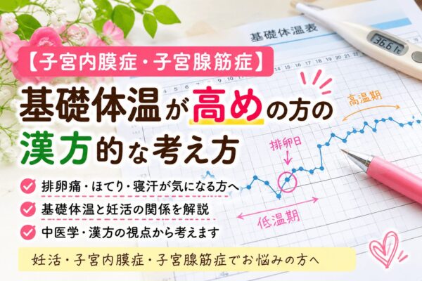 子宮内膜症・子宮腺筋症で基礎体温が高めの方の漢方的な考え方